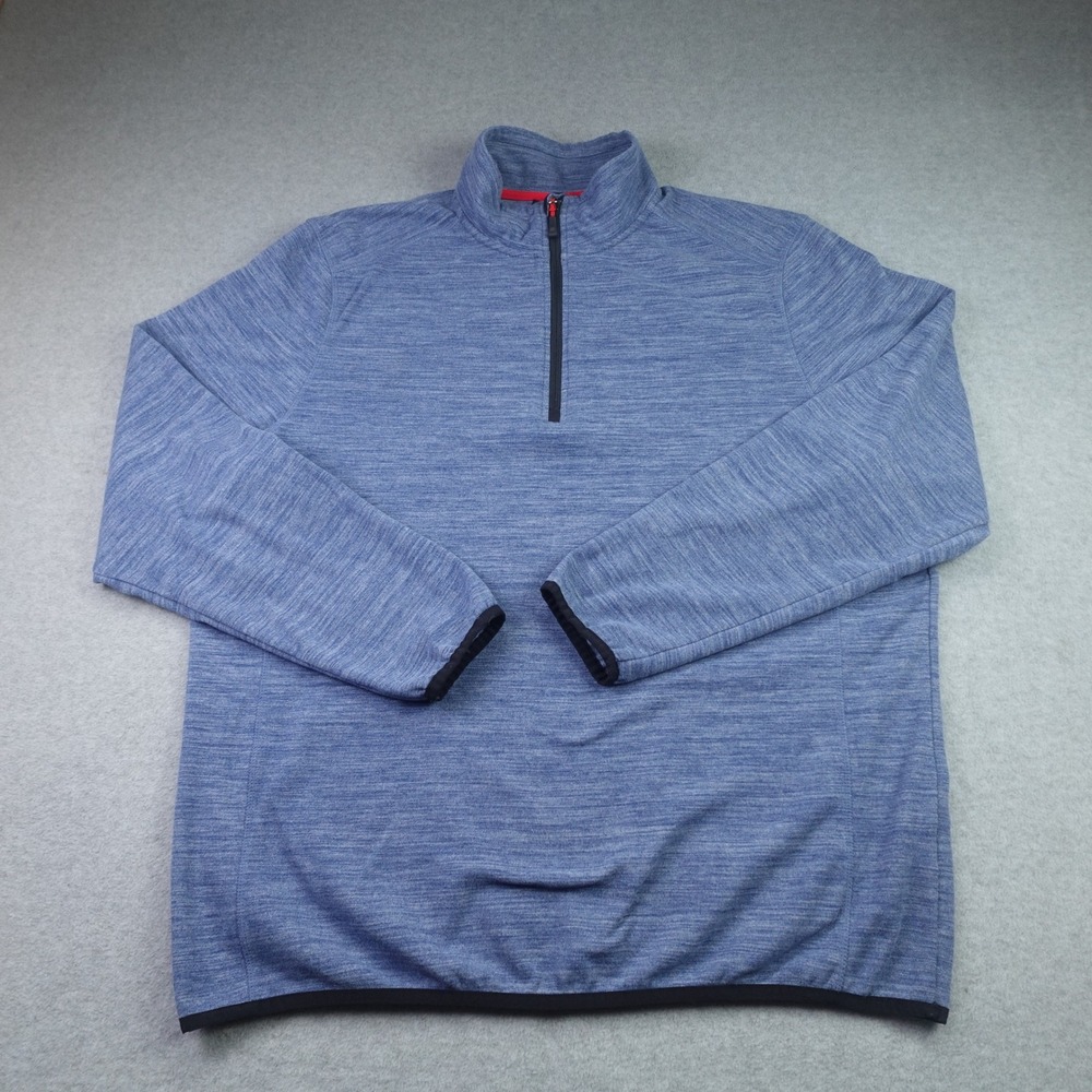 Avalanche Pullover Mens Large Blue Heathered 1/4 Zip Sweatshirt Outdoor
